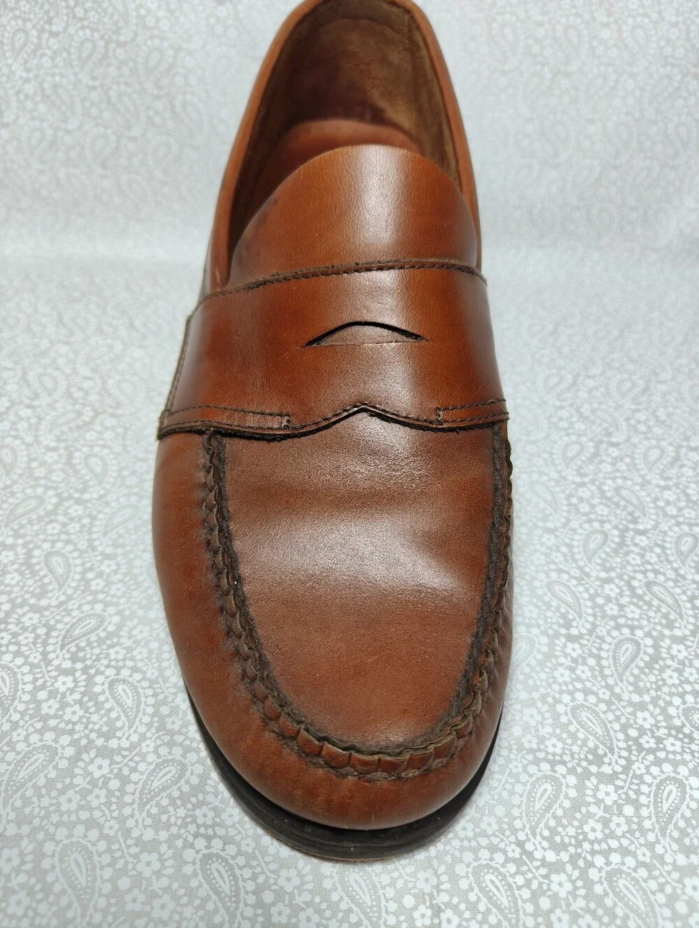 G.H. Bass Weejuns Vintage Brown Loafer Slip Casual Brown Leather Men's 10.5M